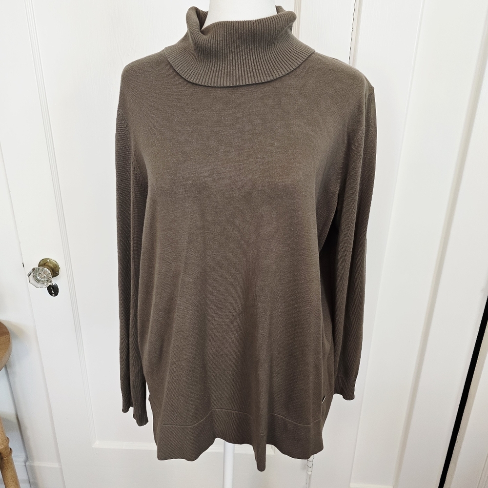 Calvin Klein Olive Green Turtleneck Sweater Size L